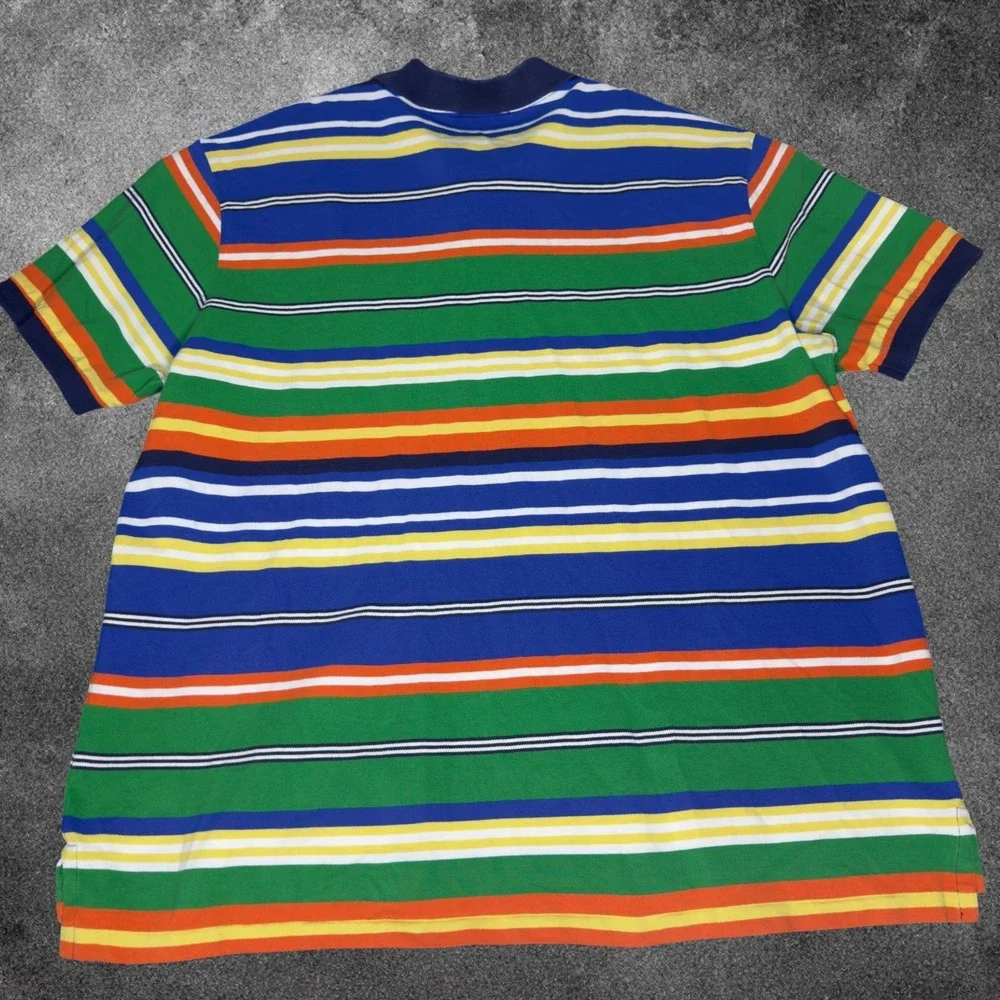 Polo Ralph Lauren Mens XXL Polo Shirt Multicolor Striped Pony Preppy Rugby
